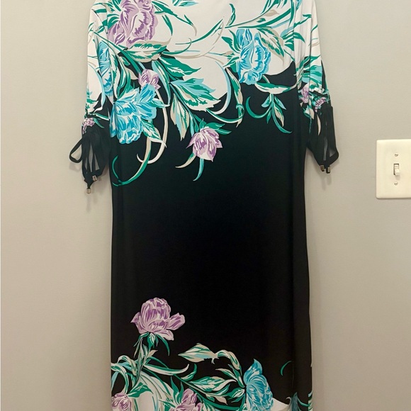 JM Collection Black Dress with Button Accents - Picture 5 of 8